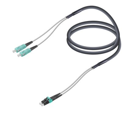 SC/UPC-LC/UPC | Multi Mode G651.OM3 Çelik Korugeli FTTA Breakout | 7.0x2.85mm