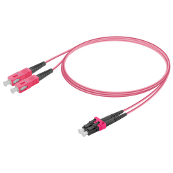 SC/UPC-LC/UPC | Multi Mode G651.OM4 Duplex Patch Cord | 2.0x4.1mm