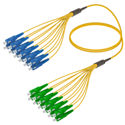 SC/UPC-SC/APC | 12 Fiber Fanout | Single Mode G657.A2 | 3.0/1.8mm