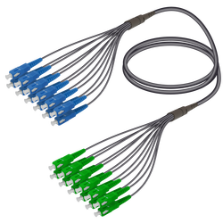 SC/UPC-SC/APC | 12 Fibers Universal Fanout | Single Mode G657.A2 | 4.8/1.8mm SC/UPC-SC/APC | 12 Fibers Universal Fanout | Single Mode G657.A2 | 4.8/1.8mm