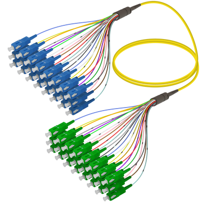 SC/UPC-SC/APC | 24 Fibers Fanout | Single Mode G657.A2 | 3.0/0.9mm SC/UPC-SC/APC | 24 Fibers Fanout | Single Mode G657.A2 | 3.0/0.9mm