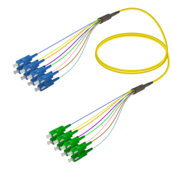 SC/UPC-SC/APC | 8 Fibers Fanout | Single Mode G657.A2 | 3.0/0.9mm - Thumbnail