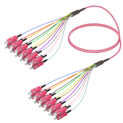 SC/UPC-SC/UPC | 12 Fiber Fanout | Multi Mode G651.OM4 | 3.0/0.9mm
