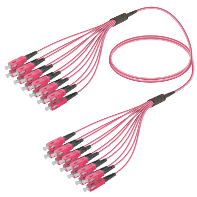 SC/UPC-SC/UPC | 12 Fiber Fanout | Multi Mode G651.OM4 | 3.0/1.8mm