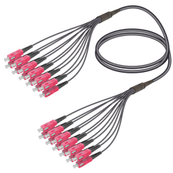 SC/UPC-SC/UPC | 12 Fiber Universal Fanout | Multi Mode G651.OM4 | 4.8/1.8mm SC/UPC-SC/UPC | 12 Fiber Universal Fanout | Multi Mode G651.OM4 | 4.8/1.8mm