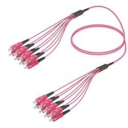 SC/UPC-SC/UPC | 8 Fibers Fanout | Multi Mode G651.OM4 | 3.0/1.8mm