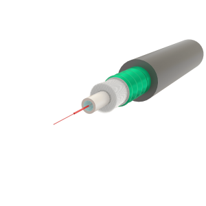 Steel-Armoured Central Loose Tube Fiber Optic Cable | Gel-Filled | U-DQ(ZN-GY)(SR)H | Up to 24F | 2000 meters - Thumbnail