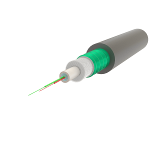 Steel-Armoured Central Loose Tube Fiber Optic Cable | Gel-Filled | U-DQ(ZN-GY)(SR)H | Up to 24F | 2000 meters - Thumbnail