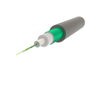 Steel-Armoured Central Loose Tube Fiber Optic Cable | Gel-Filled | U-DQ(ZN-GY)(SR)H | Up to 24F | 2000 meters - Thumbnail