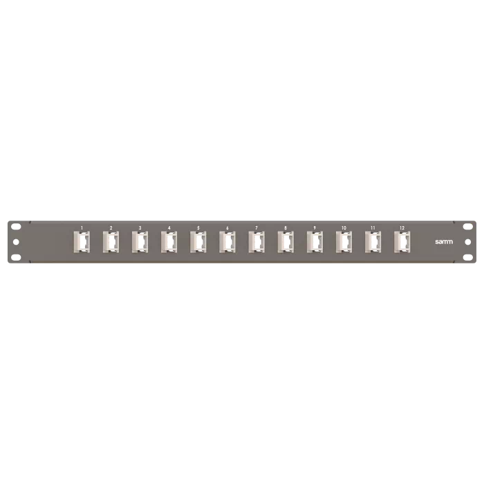 19” 1U, FP6 12 Açılı Simpleks, Fiber Adaptörler için Ön Panel, Boş, Siyah 19” 1U, FP6 12 Açılı Simpleks, Fiber Adaptörler için Ön Panel, Boş, Siyah