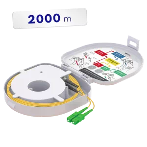 Through Type Fiber Optic OTDR Launch Box | Single Mode G657.A2 | SC APC/SC APC | 2000 meters - Thumbnail